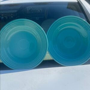 Fiesta Holding Laughlin 2 Bowls  Turquoise. 9”